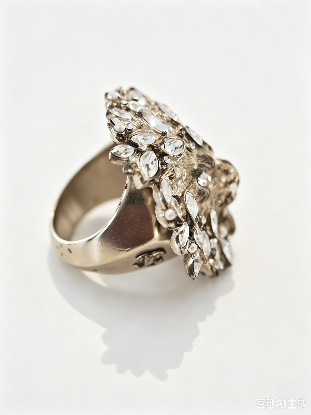Chanel Lion Head Crystal Statement Ring - Women Jewelry - Picture 9 of 13